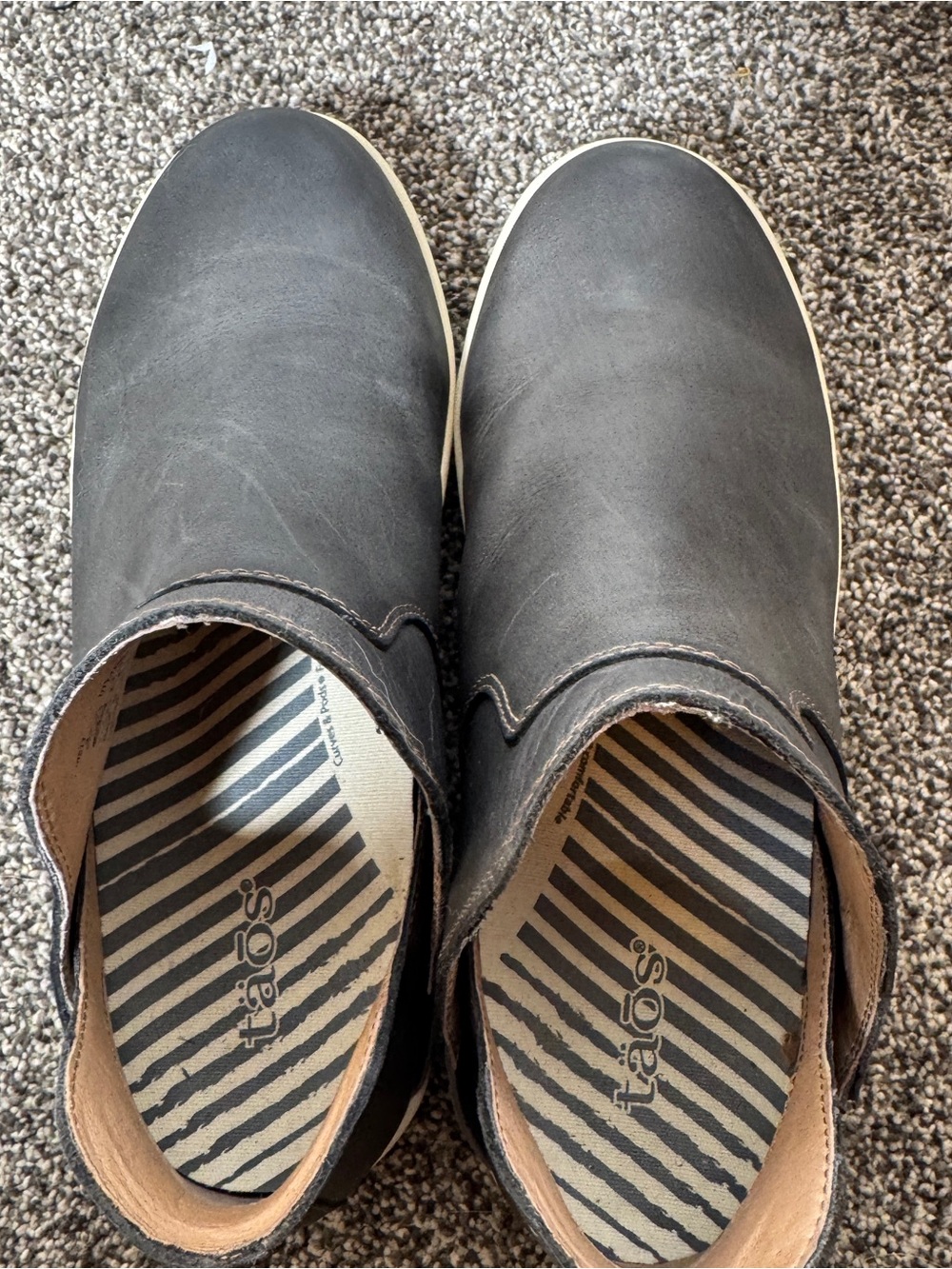 Taos Unity Gray Leather Slip On Sneakers Comfort Casual Shoes Womens US 7 - Picture 5 of 11